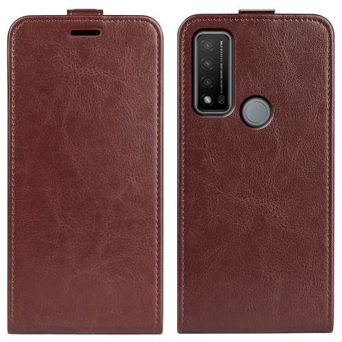 

For TCL 20 R 5G R64 Texture Single Vertical Flip Leather Phone Protective Case with Card Slots & Photo Frame(Brown)