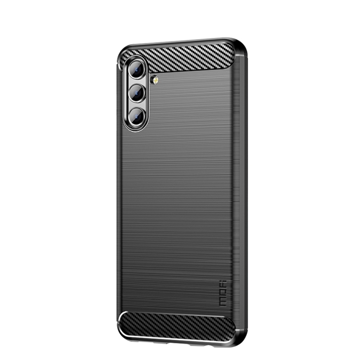 

For Samsung Galaxy A13 5G MOFI Gentleness Series Brushed Texture Carbon Fiber Soft TPU Case(Black)