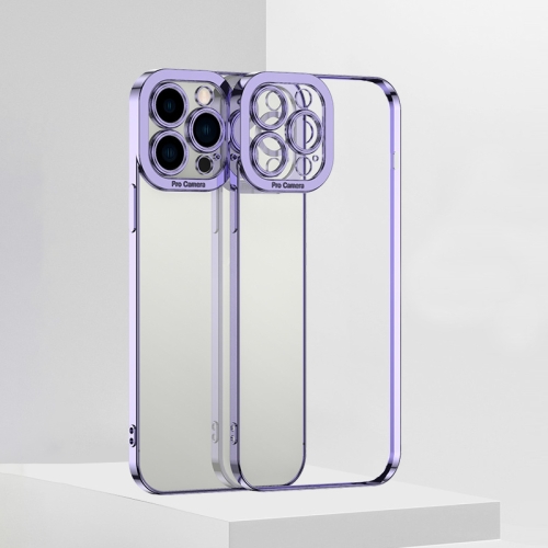 

Electroplating TPU Phone Case For iPhone 12(Purple)