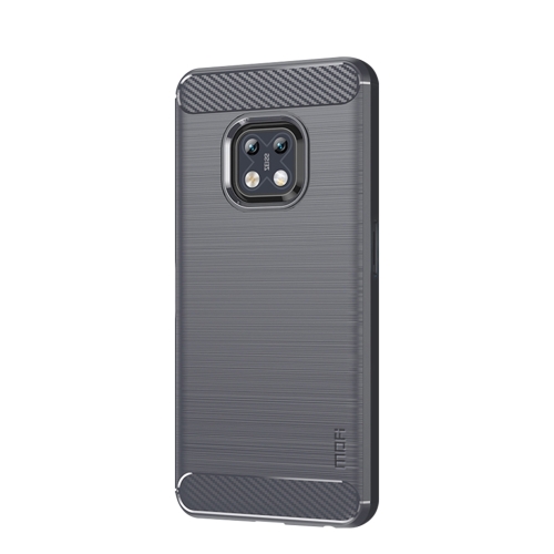 

For Nokia XR20 MOFI Gentleness Series Brushed Texture Carbon Fiber Soft TPU Case(Gray)