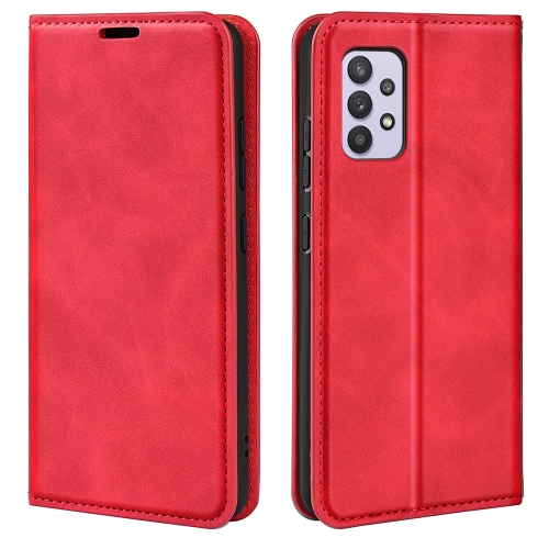 

For Samsung Galaxy A53 5G Retro-skin Magnetic Leather Case with Holder & Card Slots & Wallet(Red)