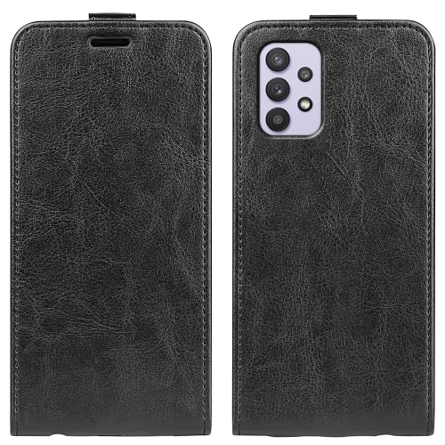 

For Samsung Galaxy A53 5G R64 Texture Vertical Flip Leather Case with Card Slots & Photo Frame(Black)