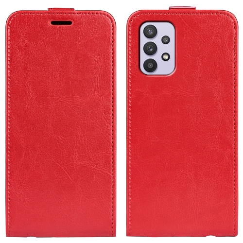 

For Samsung Galaxy A53 5G R64 Texture Vertical Flip Leather Case with Card Slots & Photo Frame(Red)