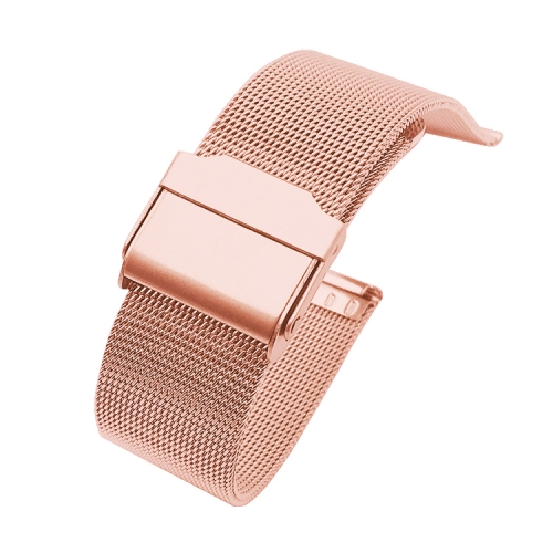 

For Huawei Watch GT 3 46MM Stainless Steel Milan Double Buckle Watch Band(Rose Gold)