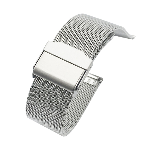 

For Huawei Watch GT 2 42mm Stainless Steel Milan Double Buckle Watch Band(Silver)