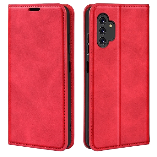 

For Samsung Galaxy A13 4G Retro-skin Magnetic Leather Case with Holder & Card Slots & Wallet(Red)