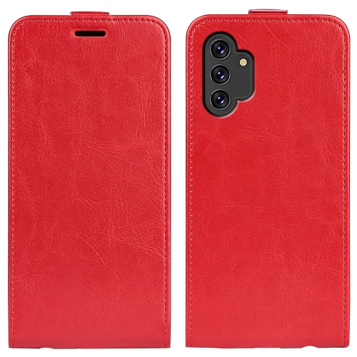 

For Samsung Galaxy A13 4G R64 Texture Vertical Flip Leather Case with Card Slots & Photo Frame(Red)