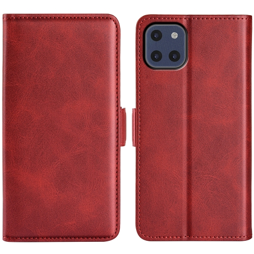 

For Samsung Galaxy A03 166mm Dual-side Magnetic Buckle Horizontal Flip Leather Case with Holder & Card Slots & Wallet(Red)