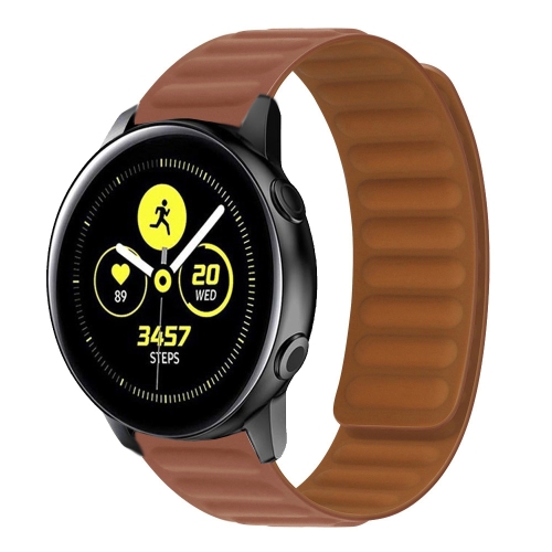 

Silicone Magnetic Watch Band For Samsung Galaxy Watch Active(Brown)