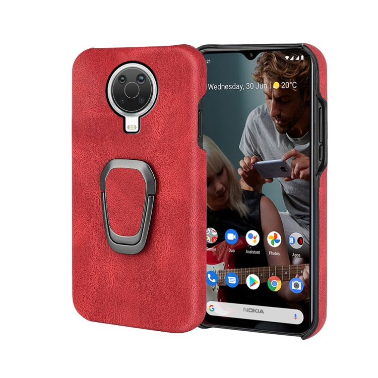 

For Nokia G20 Ring Holder PU Phone Case(Red)