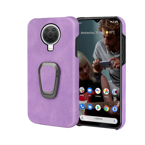 For Nokia G20 Ring Holder PU Phone Case(Purple)