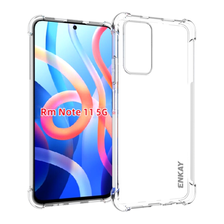 

ENKAY For Redmi Note 11 5G Transparent TPU Shockproof Case