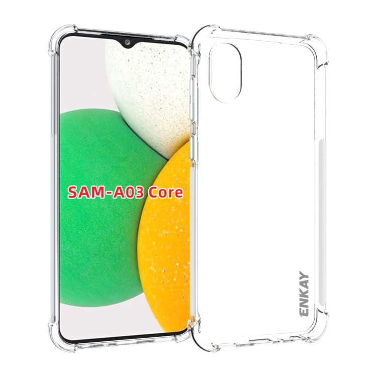

For Samsung Galaxy A03 Core ENKAY Transparent TPU Shockproof Case