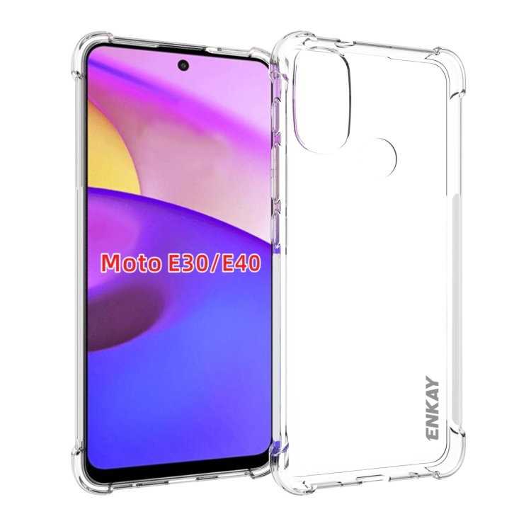 

For Motorola Moto E30 / E40 ENKAY Transparent TPU Shockproof Case