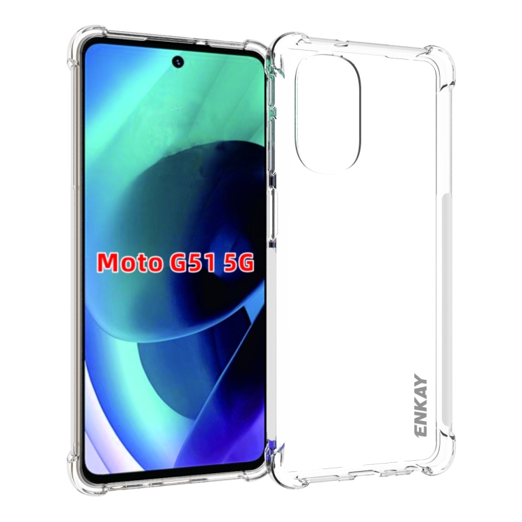

For Motorola Moto G51 5G ENKAY Transparent TPU Shockproof Case