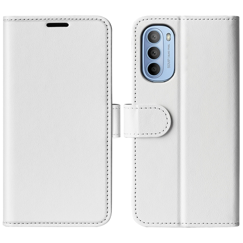 

For Motorola Moto G31 4G R64 Texture Single Horizontal Flip Phone Case(White)