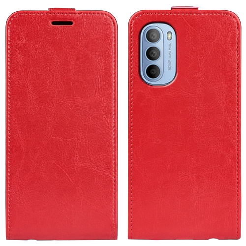 

For Motorola Moto G31 4G R64 Texture Single Vertical Flip Leather Phone Case(Red)