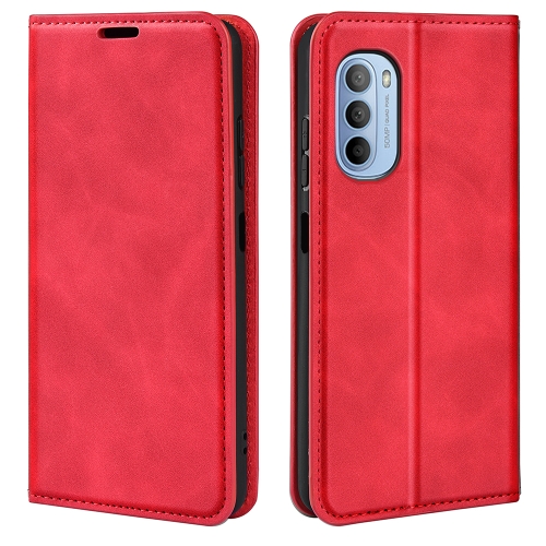 

For Motorola Moto G31 4G Retro-skin Magnetic Suction Leather Phone Case(Red)