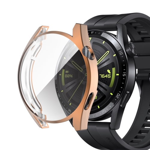 

For Huawei Watch GT 3 46mm Fully Surrounded TPU Case with Protective Film(Rose Gold)