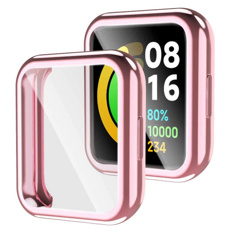 

For Xiaomi Redmi Watch 2 Fully Enclosed Case with Protective Film(Pink)