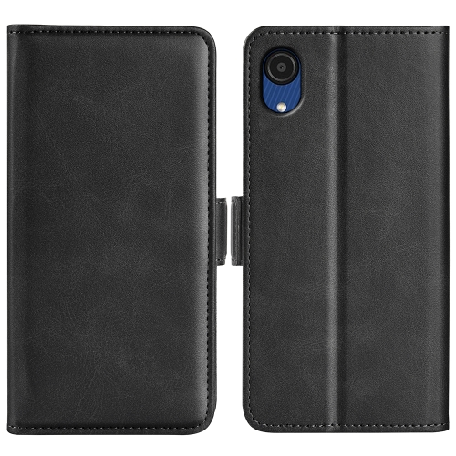 

For Samsung Galaxy A03 Core Dual-side Magnetic Buckle Leather Case(Black)