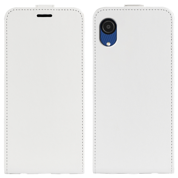 

For Samsung Galaxy A03 Core R64 Texture Vertical Flip Leather Case(White)
