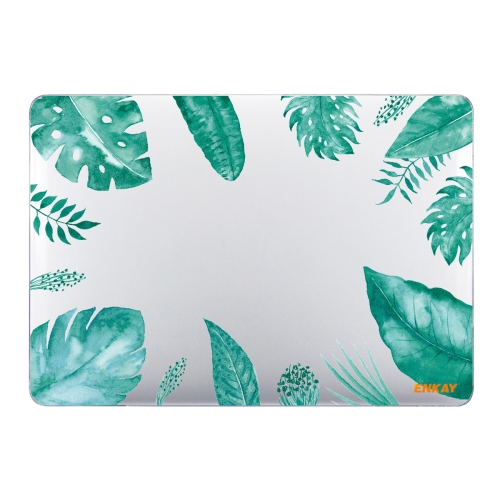 

ENKAY Hat-Prince Forest Series Pattern Laotop Protective Crystal Case for MacBook Pro 14.2 inch A2442 2021(Green Leaf Pattern)