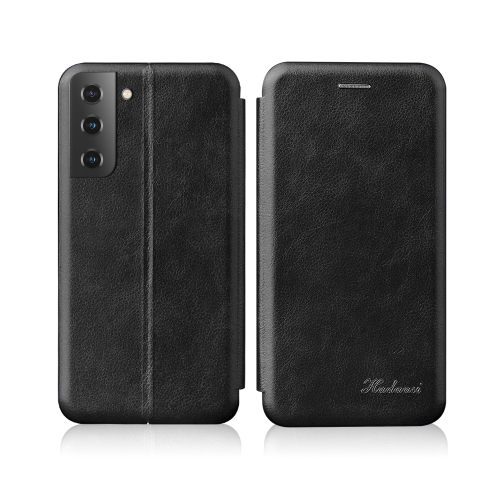 

For Samsung Galaxy S22 5G Retro Texture Magnetic Card Holder Leather Case(Black)