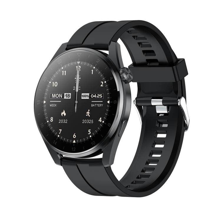 

T3 IP68 1.36 inch Silicone Watchband Color Screen Smart Watch(Black)