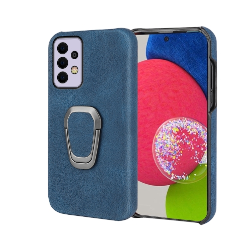 

Ring Holder PU Phone Case For Samsung Galaxy A33 5G(Blue)