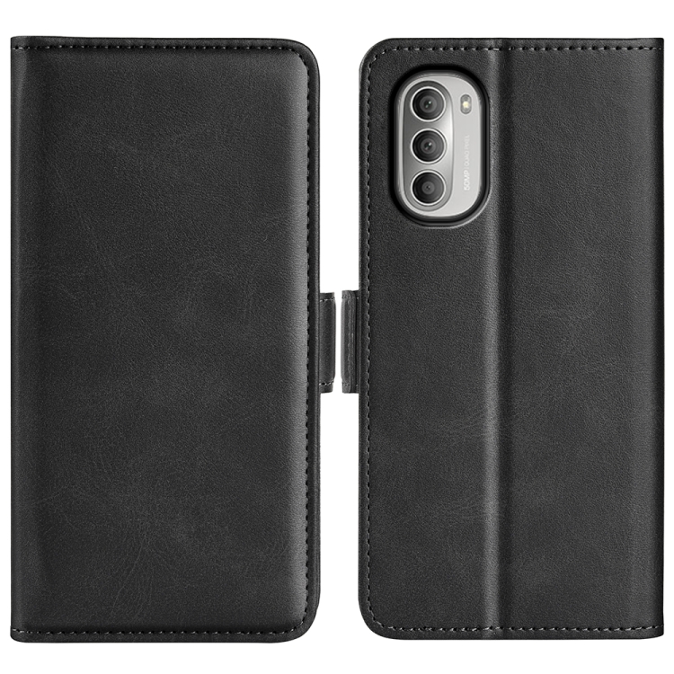 

For Motorola Moto G51 5G Dual-side Magnetic Buckle Leather Phone Case(Black)