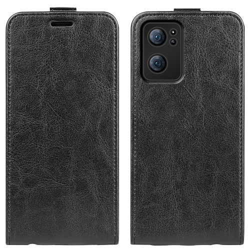 

For OPPO Reno7 5G / Find X5 Lite R64 Texture Vertical Flip Leather Phone Case(Black)