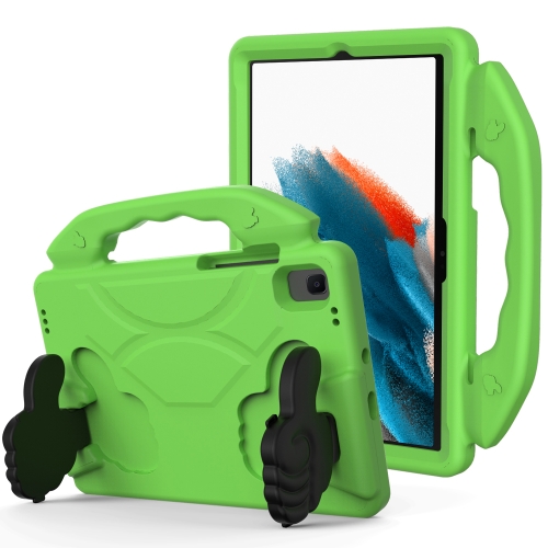 

For Samsung Galaxy Tab A8 10.5 2021 X200 / X205 Thumb Bracket EVA Shockproof Tablet Case(Green)