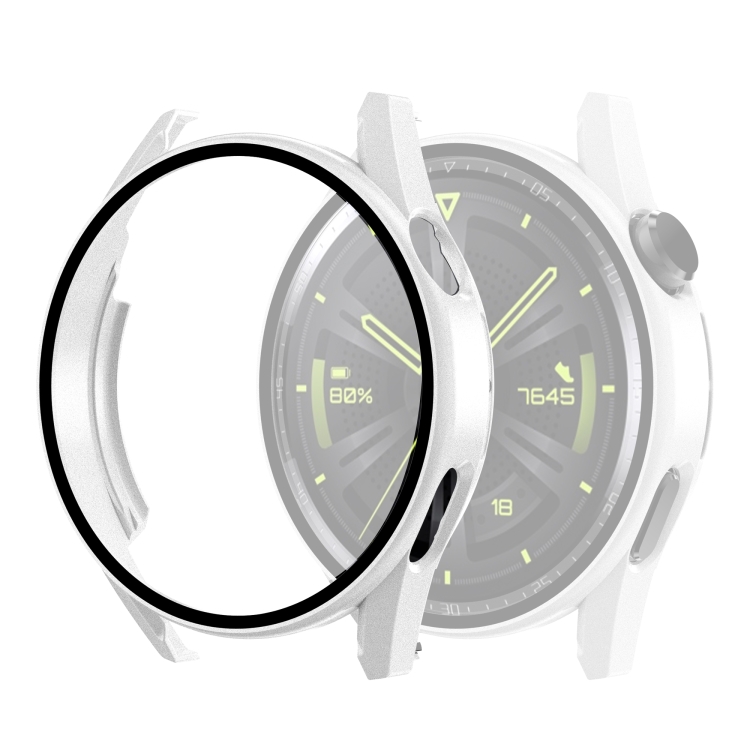 

Tempered Glass Film Oil Spray Matte PC Case For Huawei GT3 42mm(White)