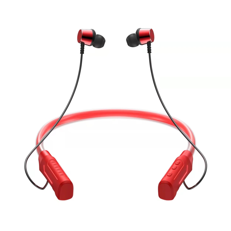 

JG4 Flashing LED Neck-mounted Stereo Bluetooth Wireless Earphone(Red)
