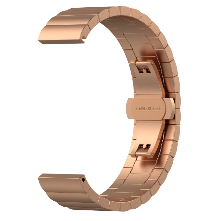 

For Huawei Fit Mini One Bead Metal Steel Watch Band(Rose Gold)