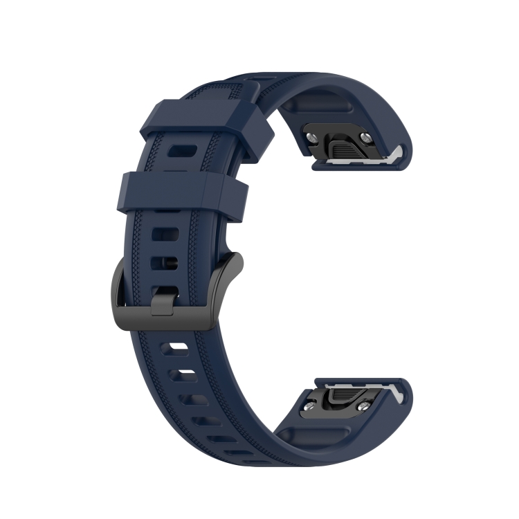 

For Garmin Fenix 6S Pro Pure Color Silicone Watch Band(Blue)