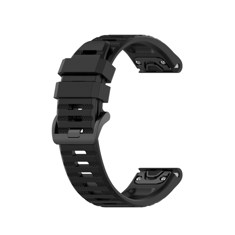 

For Garmin Fenix 6 GPS Silicone Watch Band(Black)