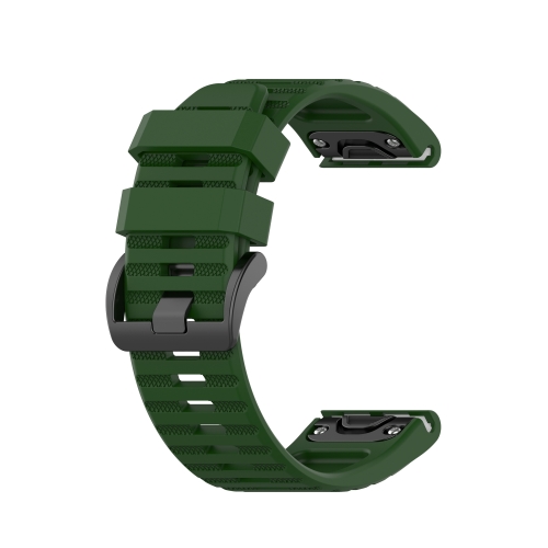 

For Garmin Fenix 7X 26mm Silicone Watch Band(Amy green)