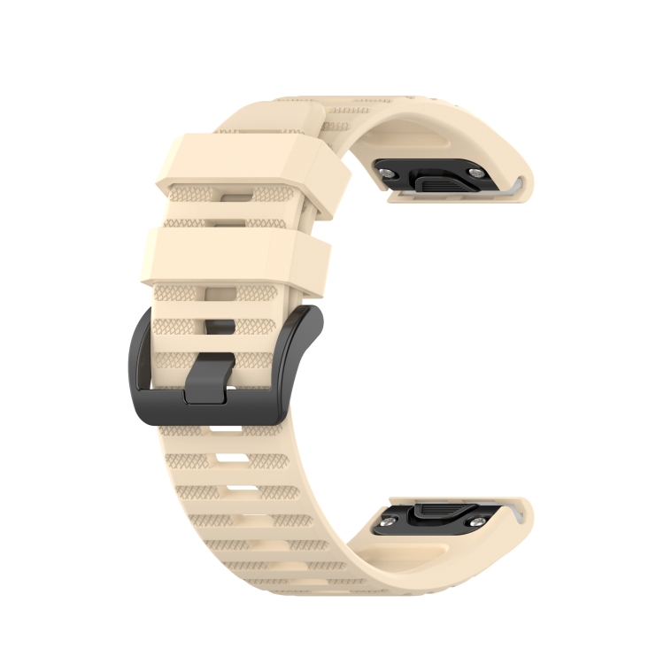 

For Garmin Fenix 6X 26mm Silicone Watch Band(Beige)