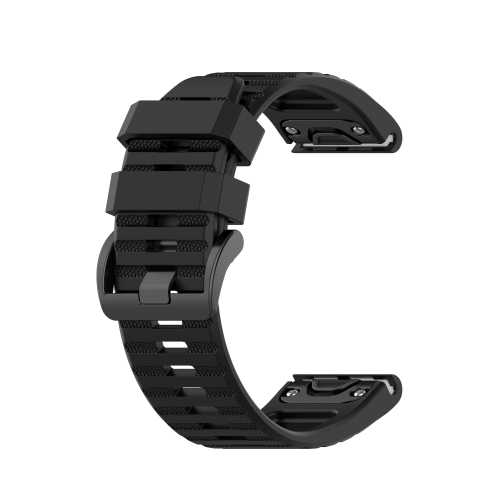 

For Garmin Fenix 5x Puls 26mm Silicone Watch Band(Black)