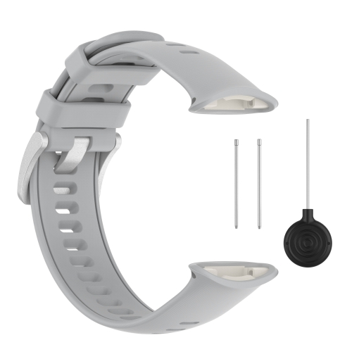 

For Polar Vantage V2 Silicone Solid Color Sports Strap(Gray)