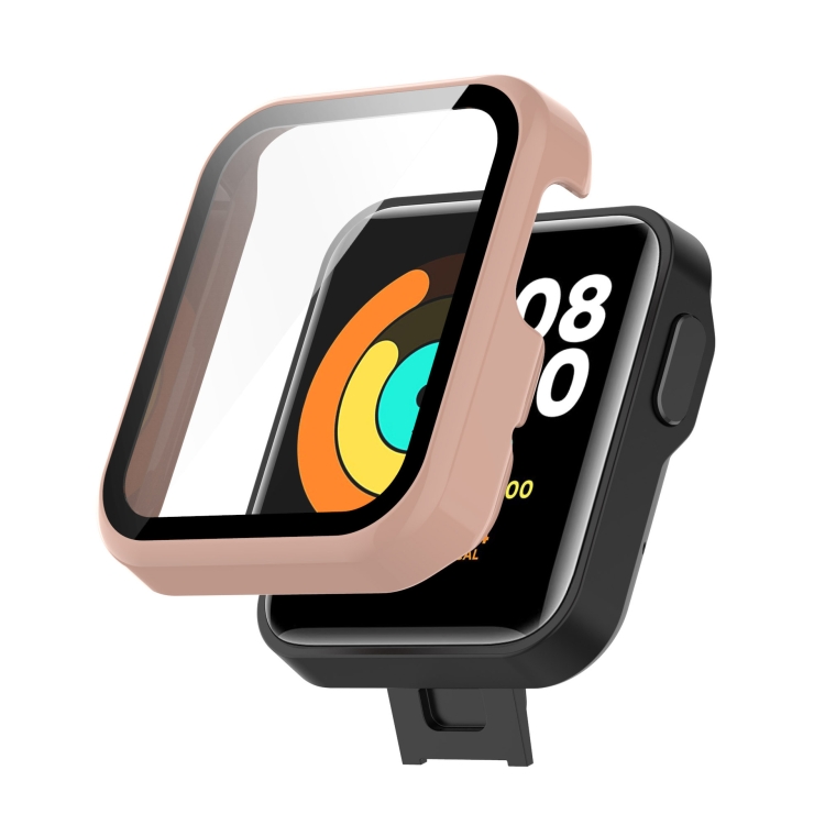 

For Xiaomi Mi Watch Lite PC+ Toughened Film Protective Case(Pink)