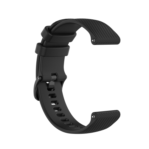 

For Amazfit GTS 2E Checkered Silicone Watch Band(Black)