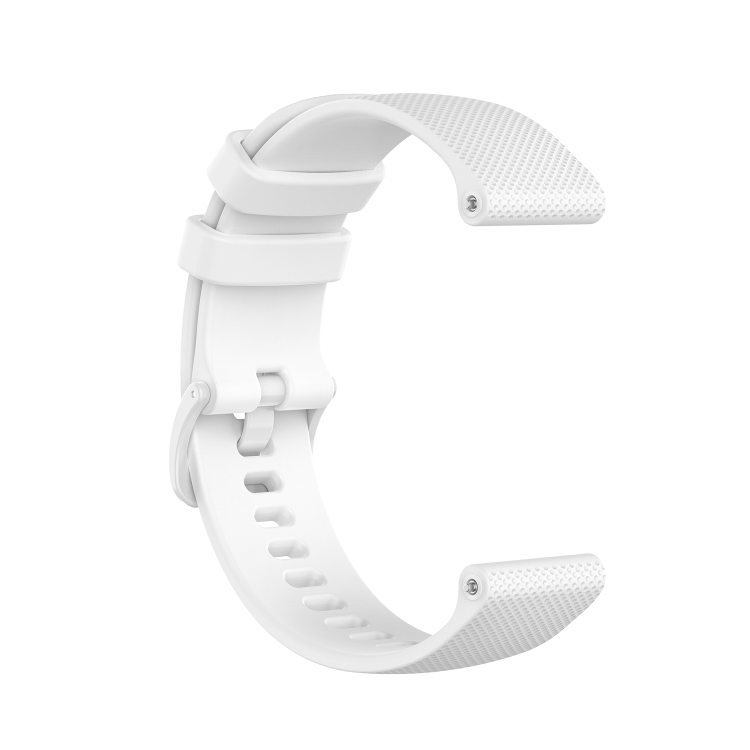 

For Amazfit Bip Checkered Silicone Watch Band(White)