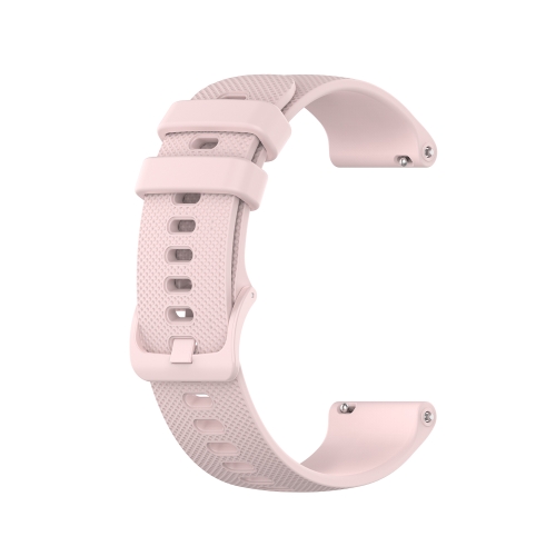 

For Xiaomi Watch Color 2 22mm Checkered Silicone Strap(Pink)