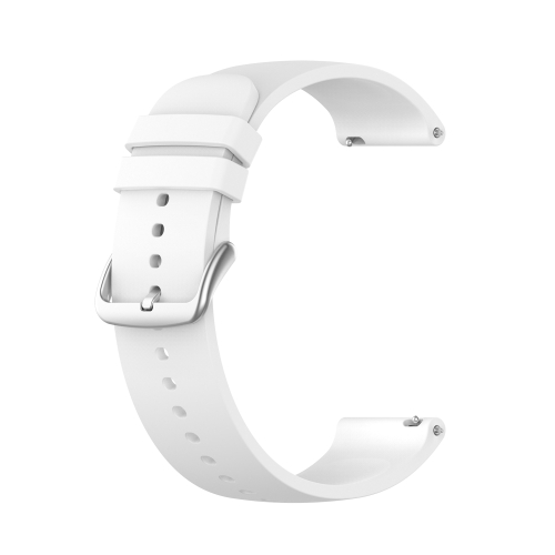 

For Garmin Move Luxe 20mm Solid Color Silicone Strap(White)