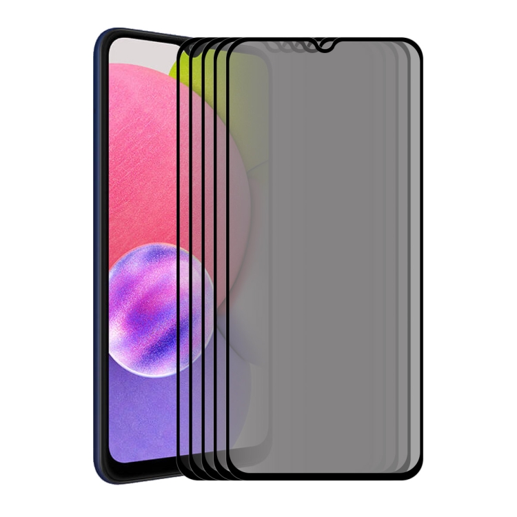 

5 PCS For Samsung Galaxy A03s ENKAY 28 Degree Anti-peeping Tempered Glass Full Screen Film
