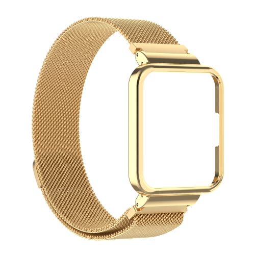 

For Xiaomi Redmi Watch 2 Lite 2 in 1 Milano Metal Strap with Watch Frame(Gold)