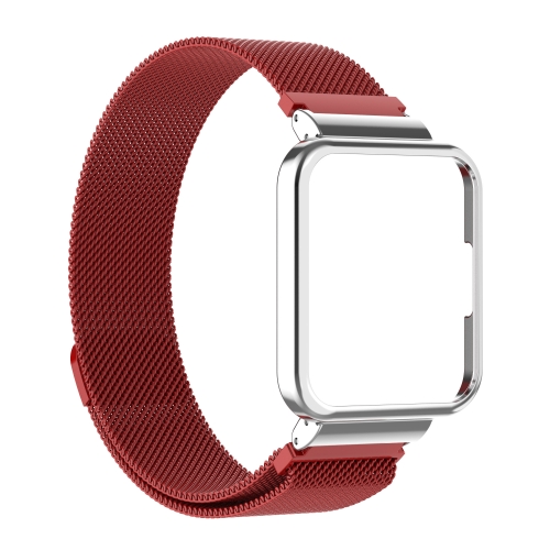 

For Xiaomi Redmi Watch 2 Lite 2 in 1 Milano Metal Strap with Watch Frame(Red)